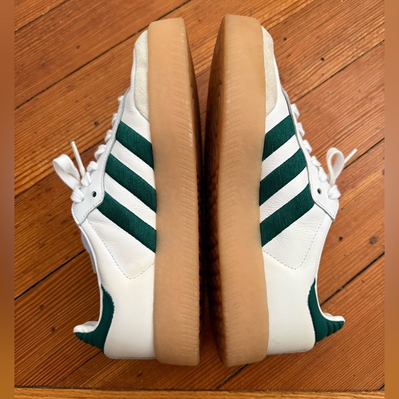 adidas Shoes - Adidas Sambae Women’s Shoes in White and Green with Gum Sole
